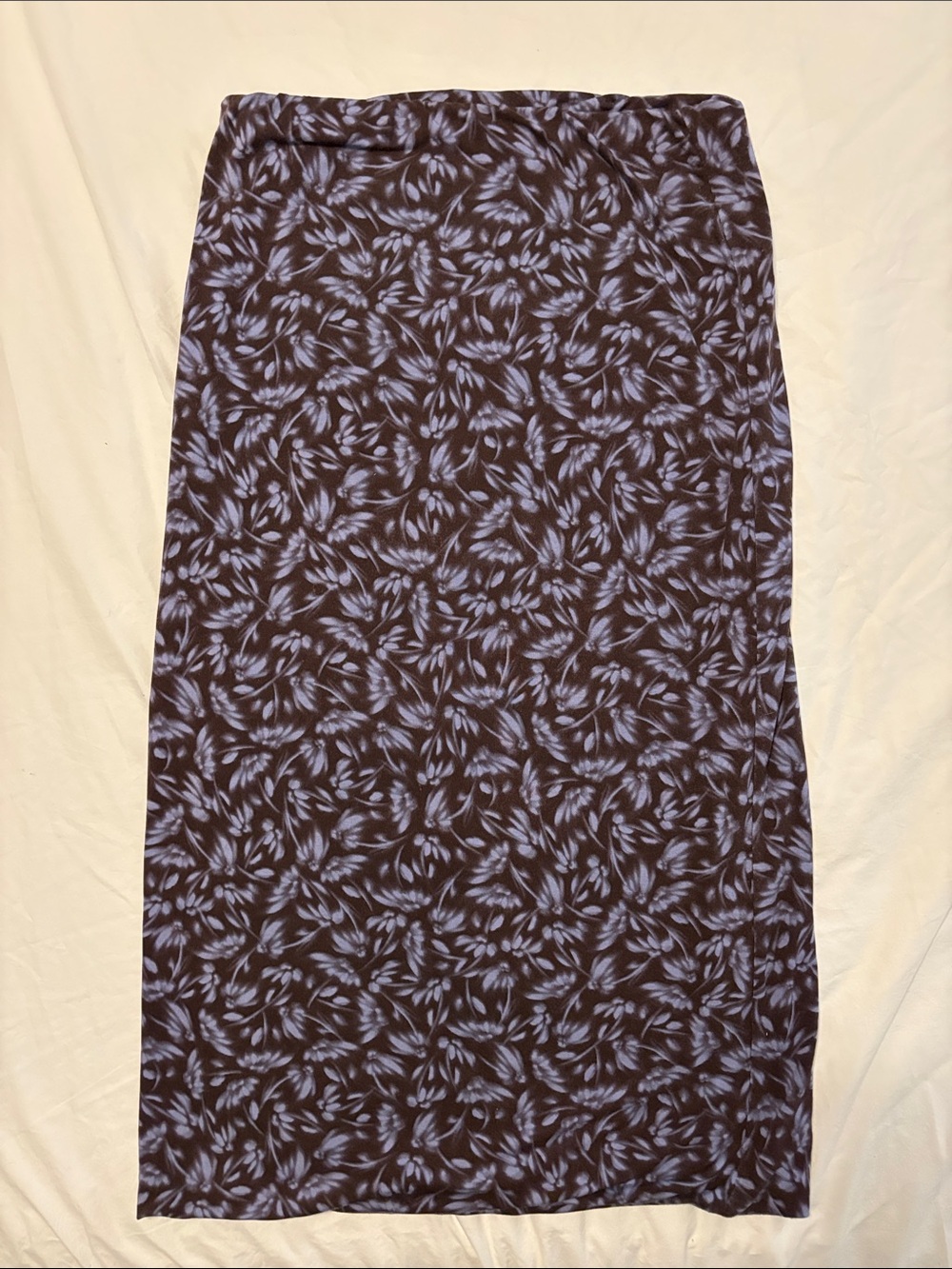 Madewell Women's Brown Floral Midi Skirt with Lavender Print